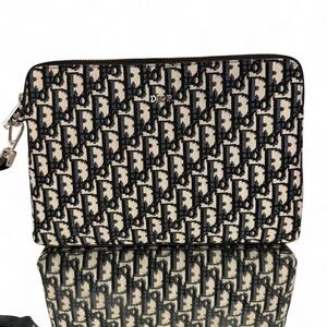 Dior Monogram Black and Cream Clutch
